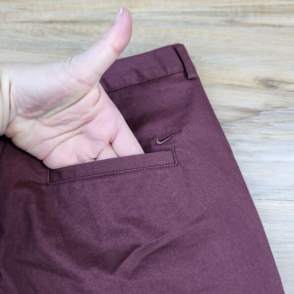 🔹️Nike Golf Burgundy Dri-Fit Pants Size 8 - Picture 9 of 11